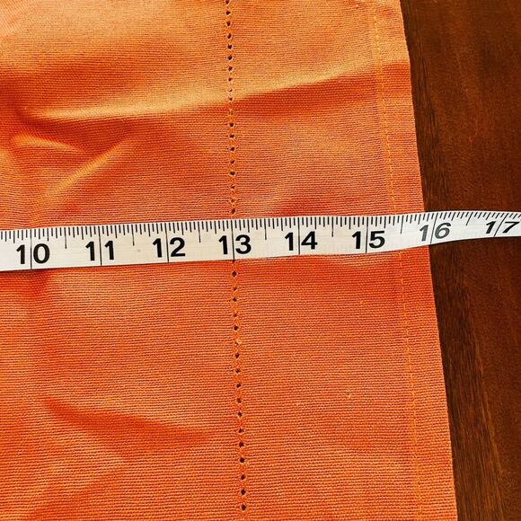 Nicole Miller Table Runner Harvest Orange Rectangle Fall Autumn Cotton 16"x78" - Picture 4 of 5